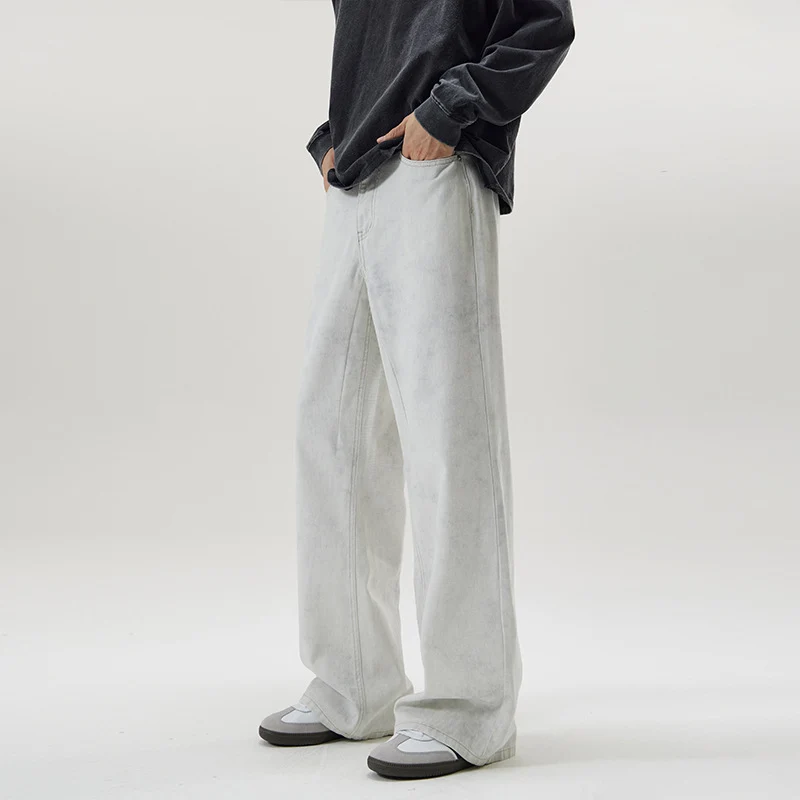 Herren Baggy-Jeans im Culotte-inspirierten Schnitt aus stonewashed Denim Nord Taschen