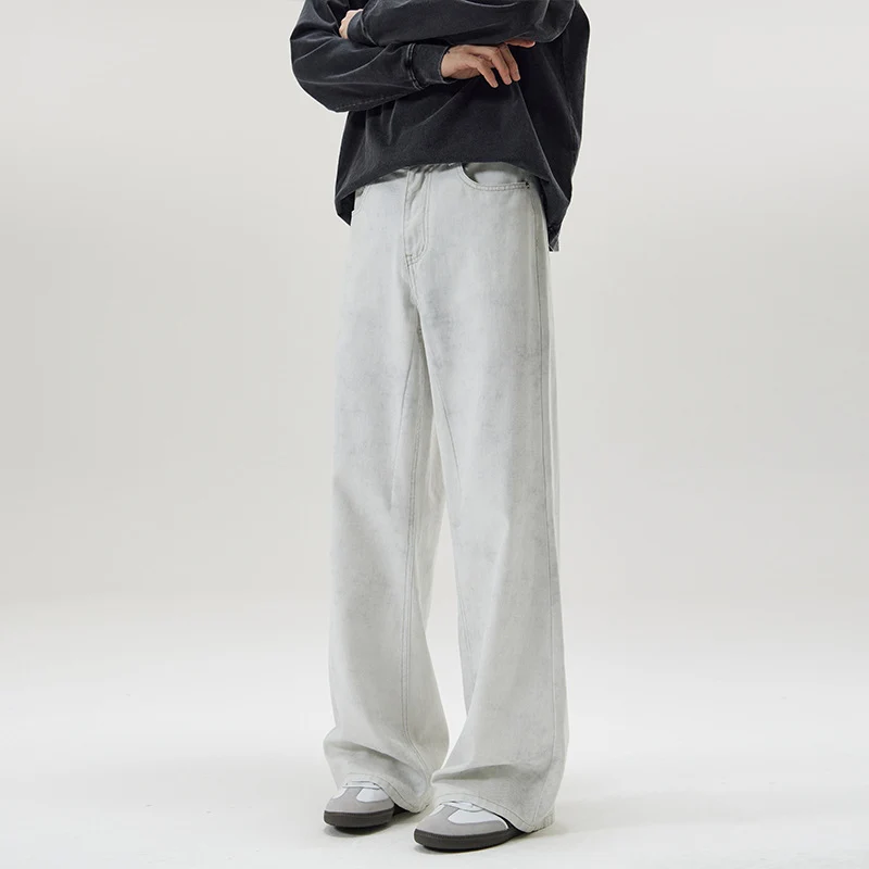 Herren Baggy-Jeans im Culotte-inspirierten Schnitt aus stonewashed Denim Nord Taschen