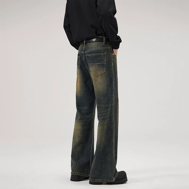 Herren Baggy-Denimhose mit extra weitem Bein und Vintage-Waschung Nord Taschen