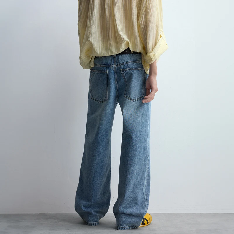 Damen Relaxed-Jeans mit extra weitem Bein, hoher Bund und cleanem Minimal-Design Nord Taschen