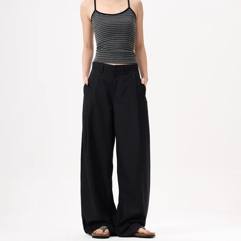 Damen Palazzo‑Hose mit extra weitem Bein, verdecktem Reißverschluss und Bügelfalte Nord Taschen