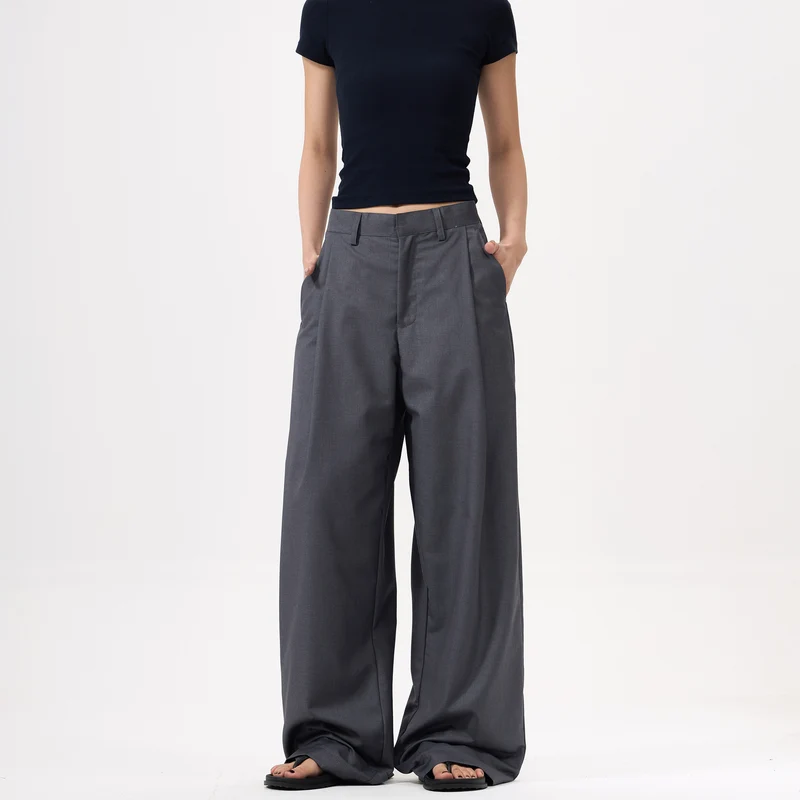 Damen Palazzo‑Hose mit extra weitem Bein, verdecktem Reißverschluss und Bügelfalte Nord Taschen