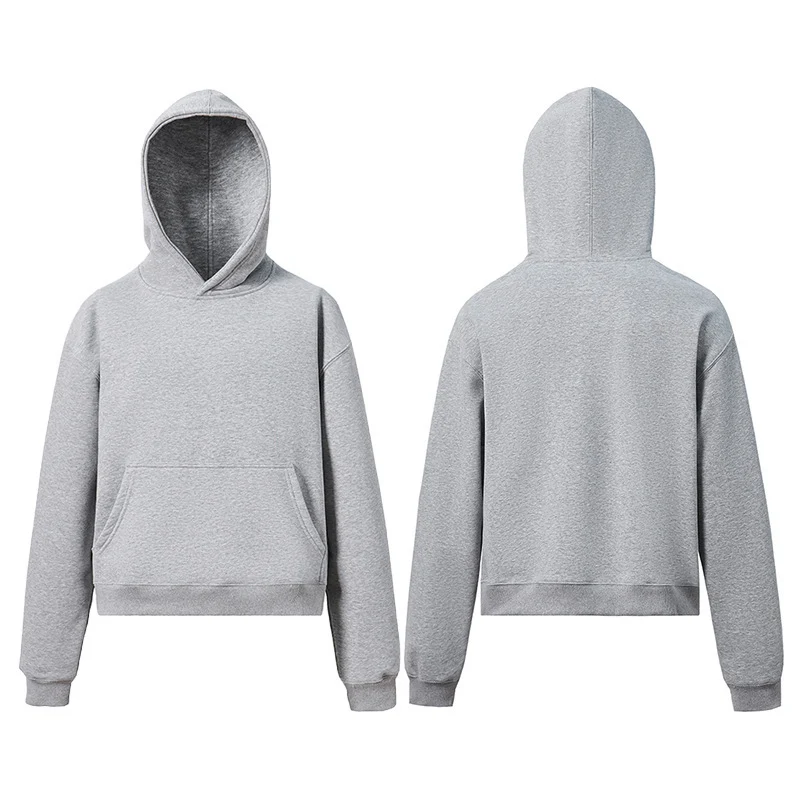 Unisex Kapuzenpullover aus weichem Baumwoll-Fleece mit Kängurutasche und verkürzter Silhouette Nord Taschen