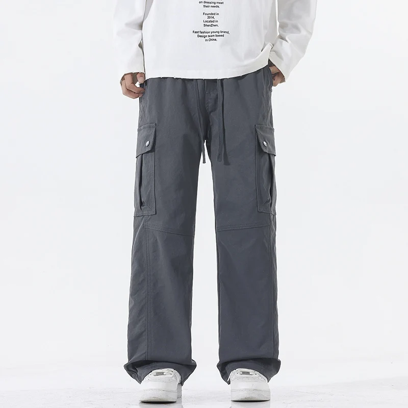 Herren Oversize-Cargohose im Utility-Stil mit Tunnelzugbund und großen Klappentaschen Nord Taschen