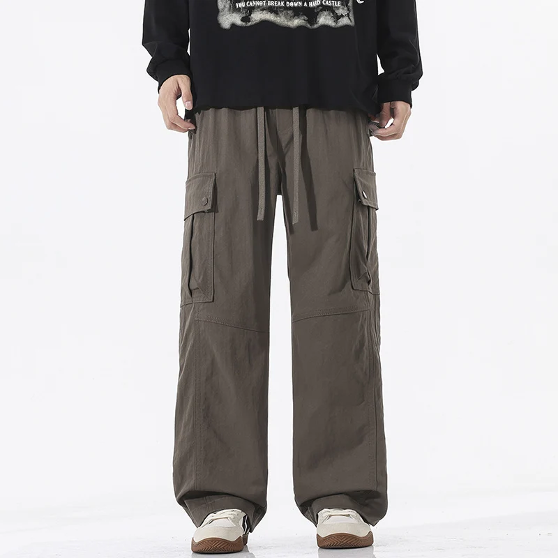 Herren Oversize-Cargohose im Utility-Stil mit Tunnelzugbund und großen Klappentaschen Nord Taschen