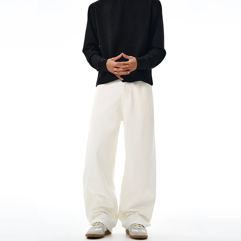 Herren Oversize-Canvas-Hose mit tiefem Schritt und fließender Weite Nord Taschen