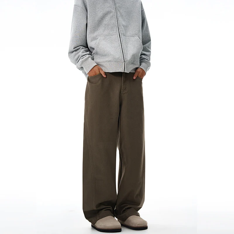 Herren Oversize-Canvas-Hose mit tiefem Schritt und fließender Weite Nord Taschen