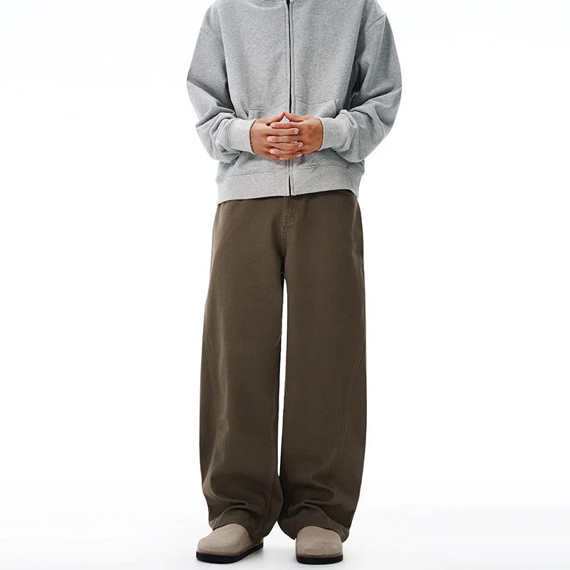 Herren Oversize-Canvas-Hose mit tiefem Schritt und fließender Weite Nord Taschen