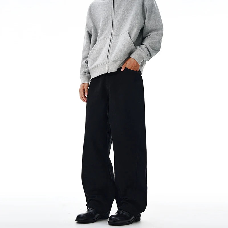 Herren Oversize-Canvas-Hose mit tiefem Schritt und fließender Weite Nord Taschen