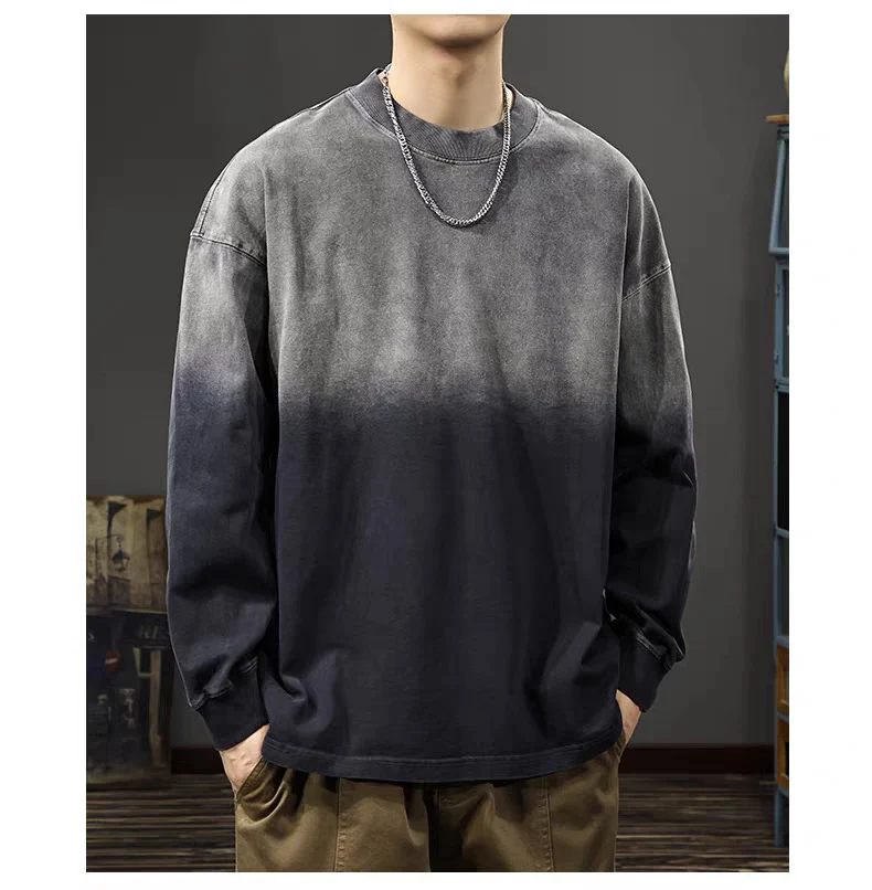 Herren Langarm-T-Shirt mit Ombre-Effekt Nord Taschen