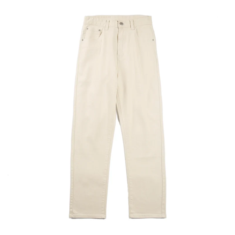 Damen Hochtaillierte Straight-Fit Jeans mit Stonewashed-Finish Nord Taschen