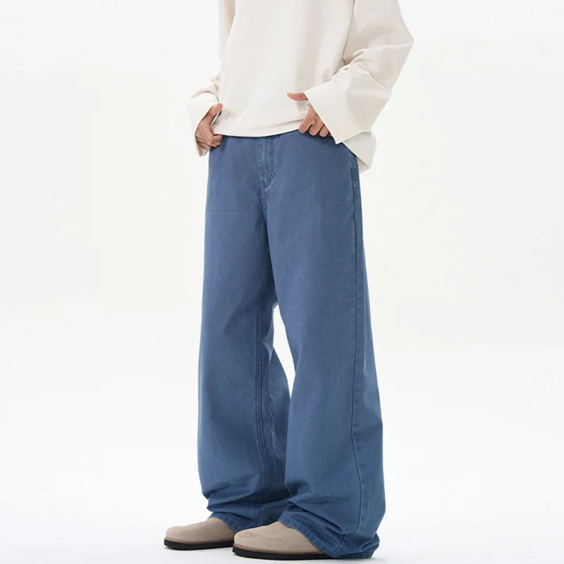 Damen Hochgeschnittene Baumwoll-Jeans mit extra weitem Bein Nord Taschen