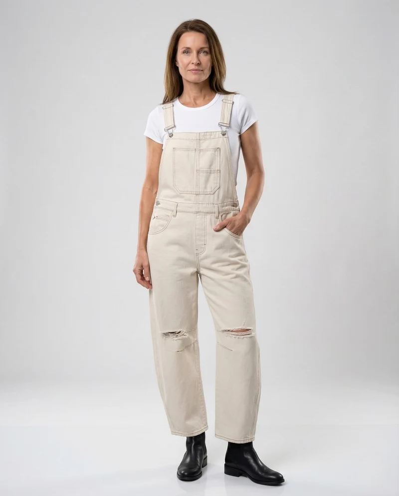 Damen Worker Latzhose mit verstellbaren Trägern