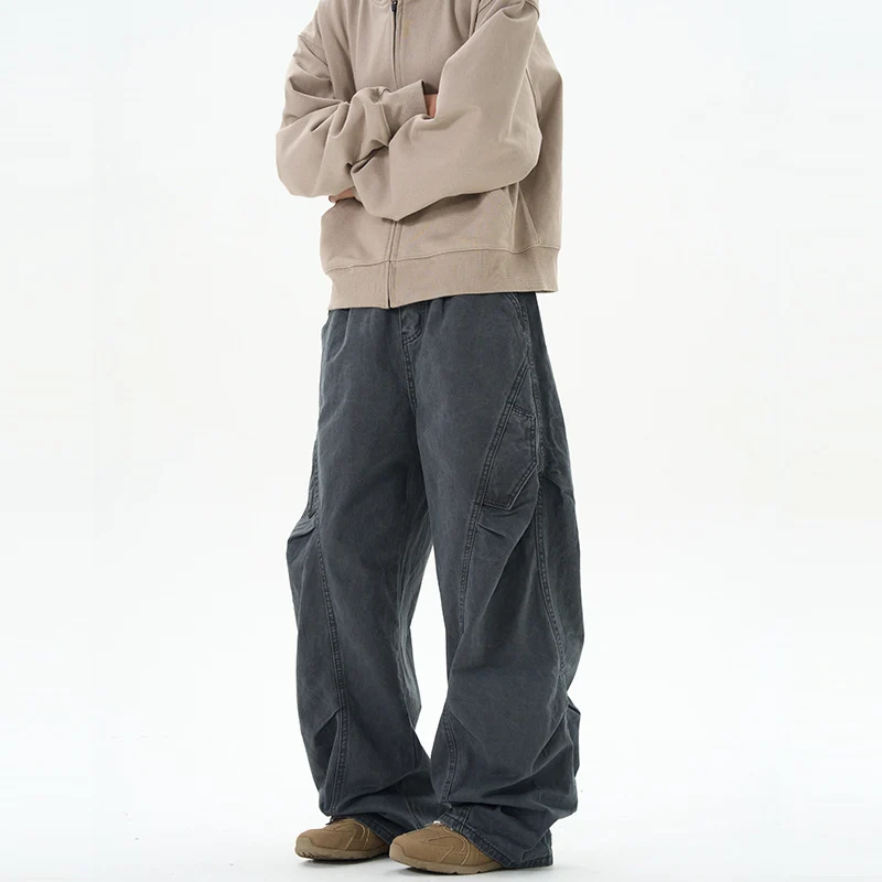 Herren Locker fallende Paneel-Cargo-Baggyhose im Workwear-Stil Nord Taschen