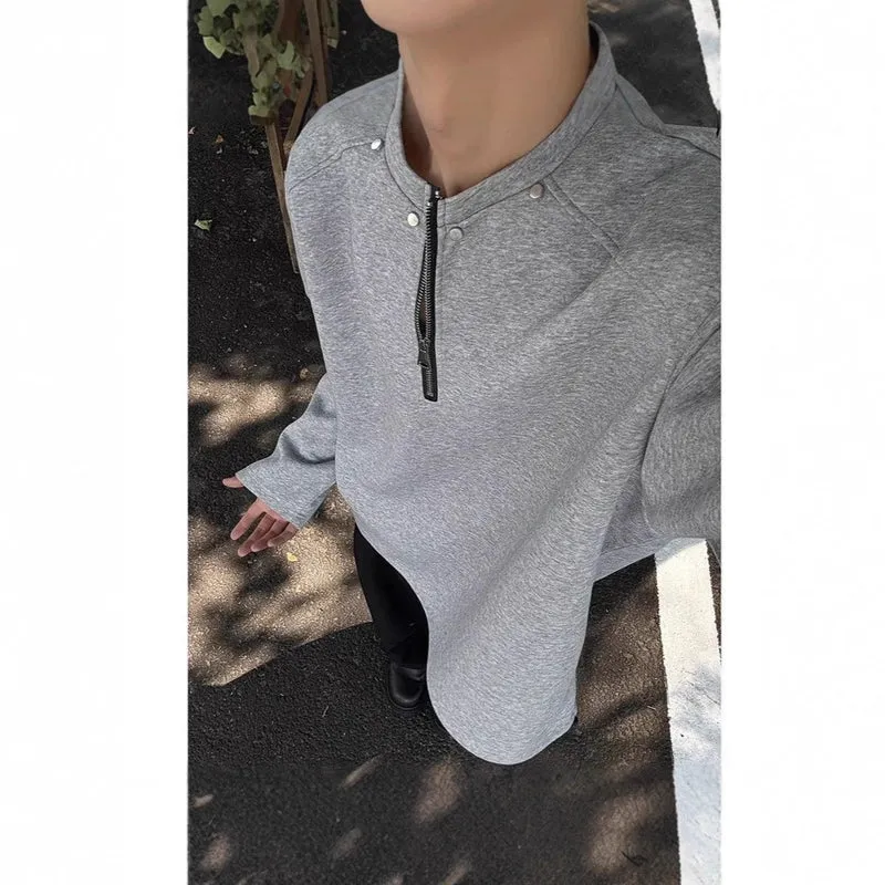 Herren Hochwertiger Stehkragenpullover Nord Taschen
