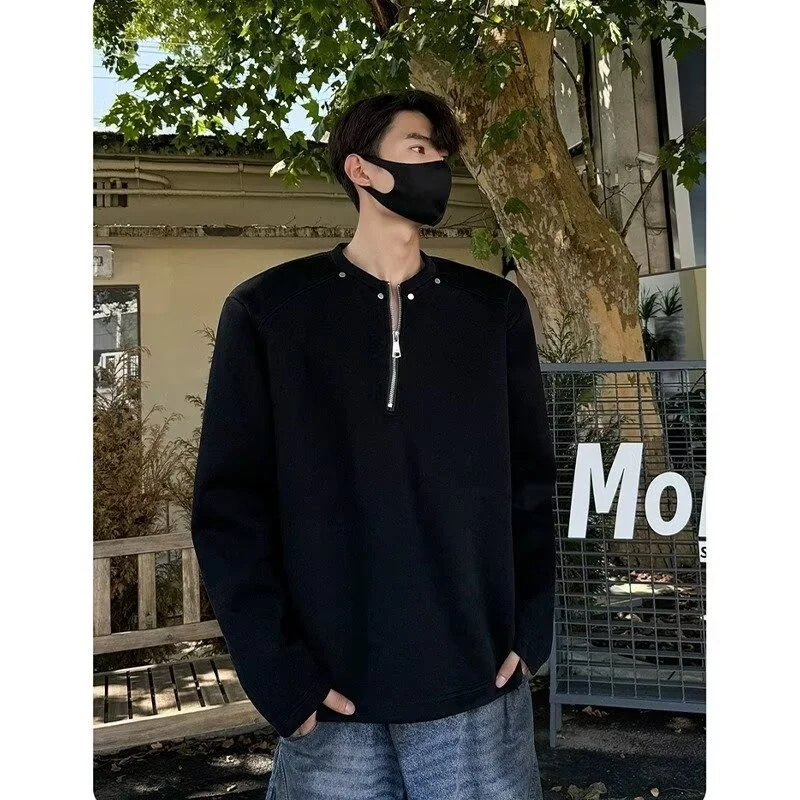 Herren Hochwertiger Stehkragenpullover Nord Taschen