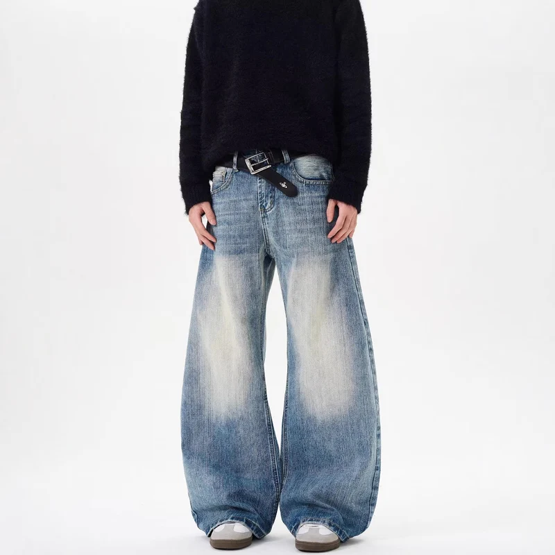 Herren Hochgeschnittene Weitgeschnittene Jeans Nord Taschen
