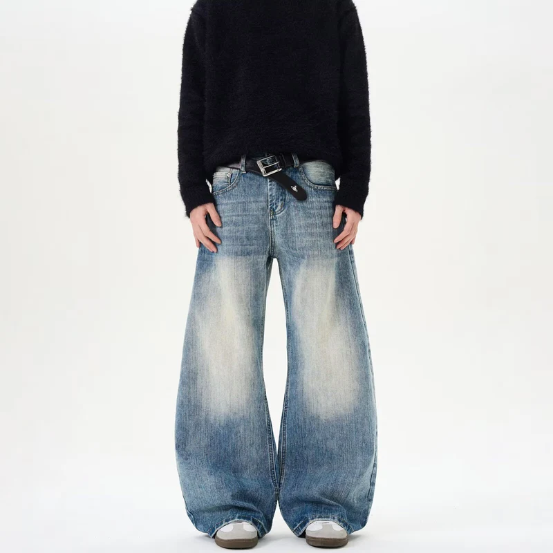 Herren Hochgeschnittene Weitgeschnittene Jeans Nord Taschen
