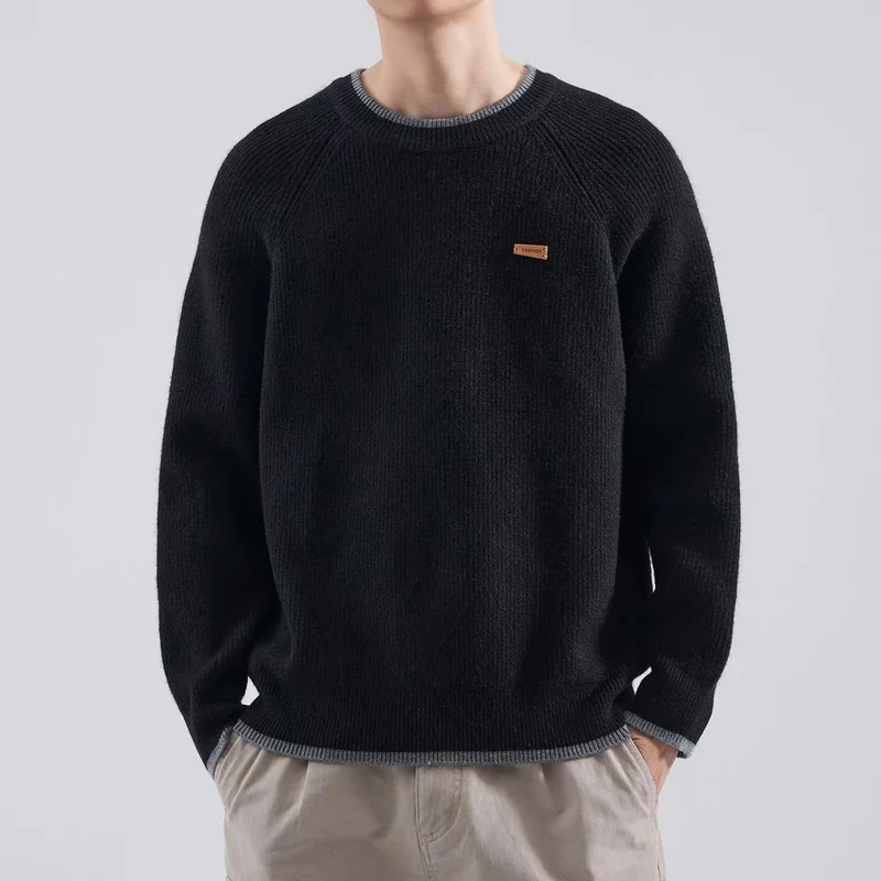 Herren Gemütlicher Strickpullover Nord Taschen