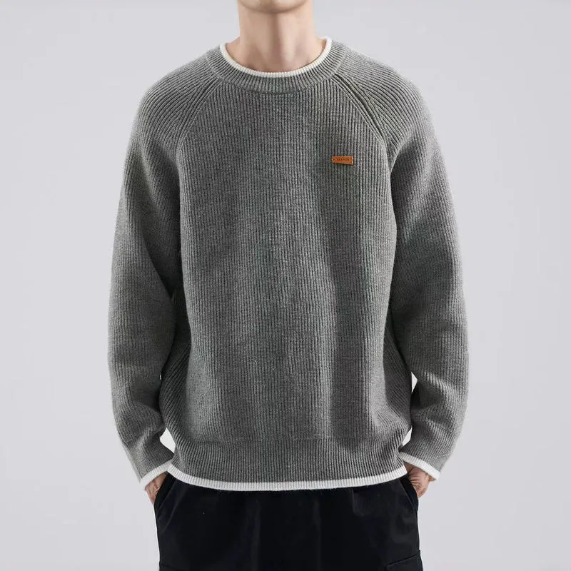 Herren Gemütlicher Strickpullover Nord Taschen