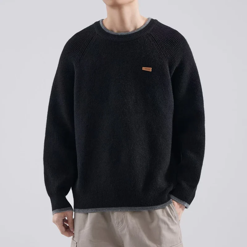 Herren Gemütlicher Strickpullover Nord Taschen