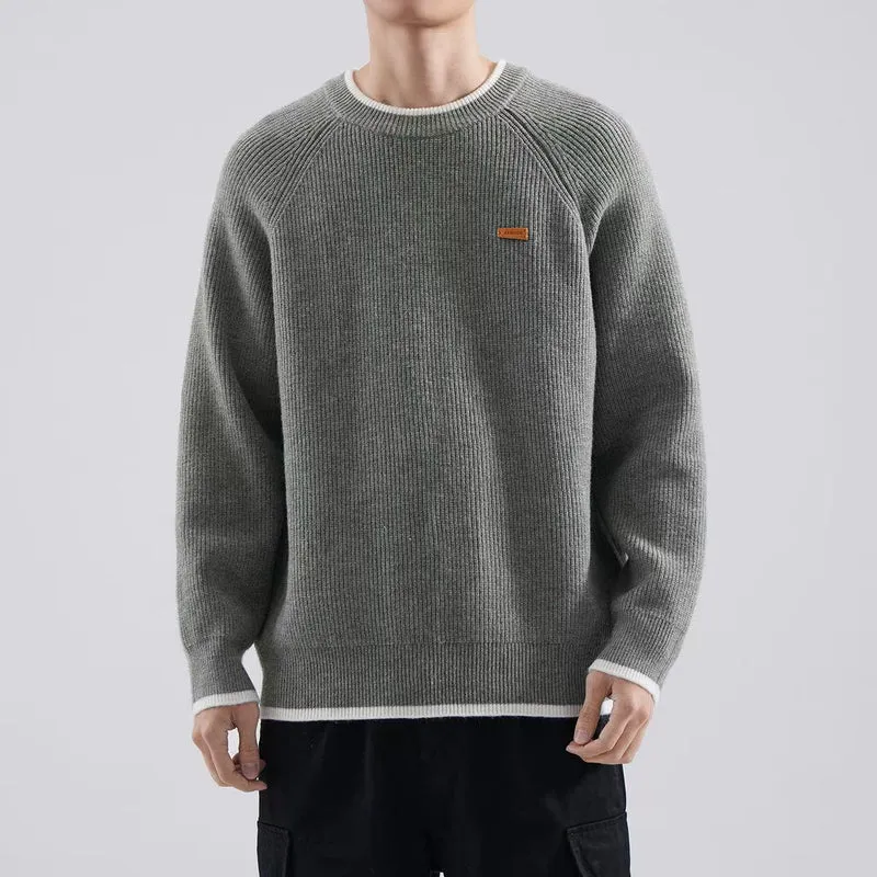 Herren Gemütlicher Strickpullover Nord Taschen
