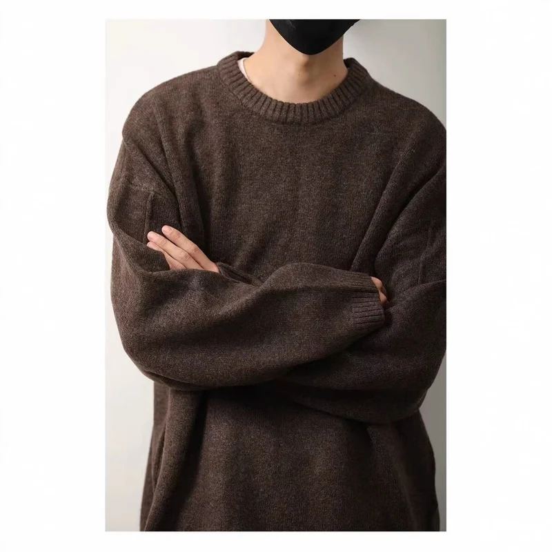 Herren Gemütlicher Oversized Pullover Nord Taschen