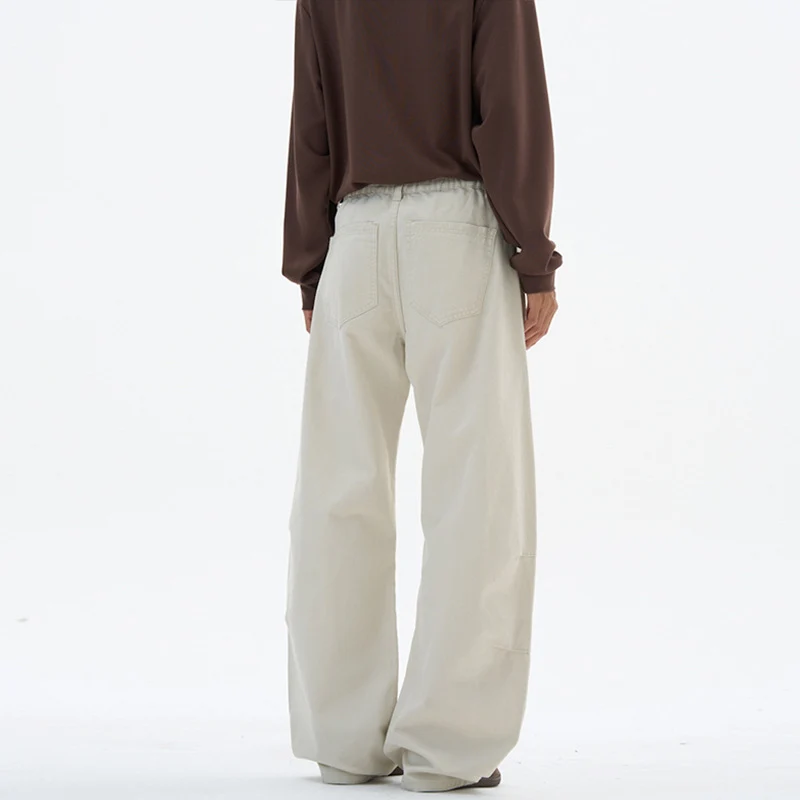 Damen Weite hochtaillierte Canvas-Hose mit elastischem Rückbund und Utility-Nähten Nord Taschen