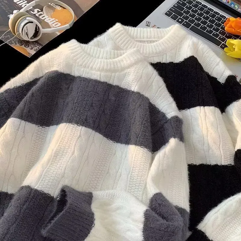 Damen Lässiger Strickpullover mit Zopfmuster Nord Taschen