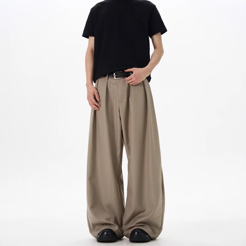 Herren Elegante Weitgeschnittene Stoffhose Nord Taschen