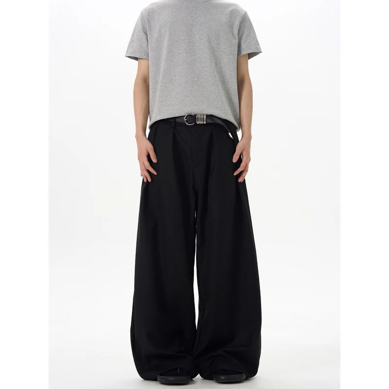 Herren Elegante Weitgeschnittene Stoffhose Nord Taschen