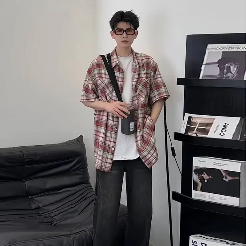 Herren Elegante und lässige Kurzarm-Hemdjacke Nord Taschen