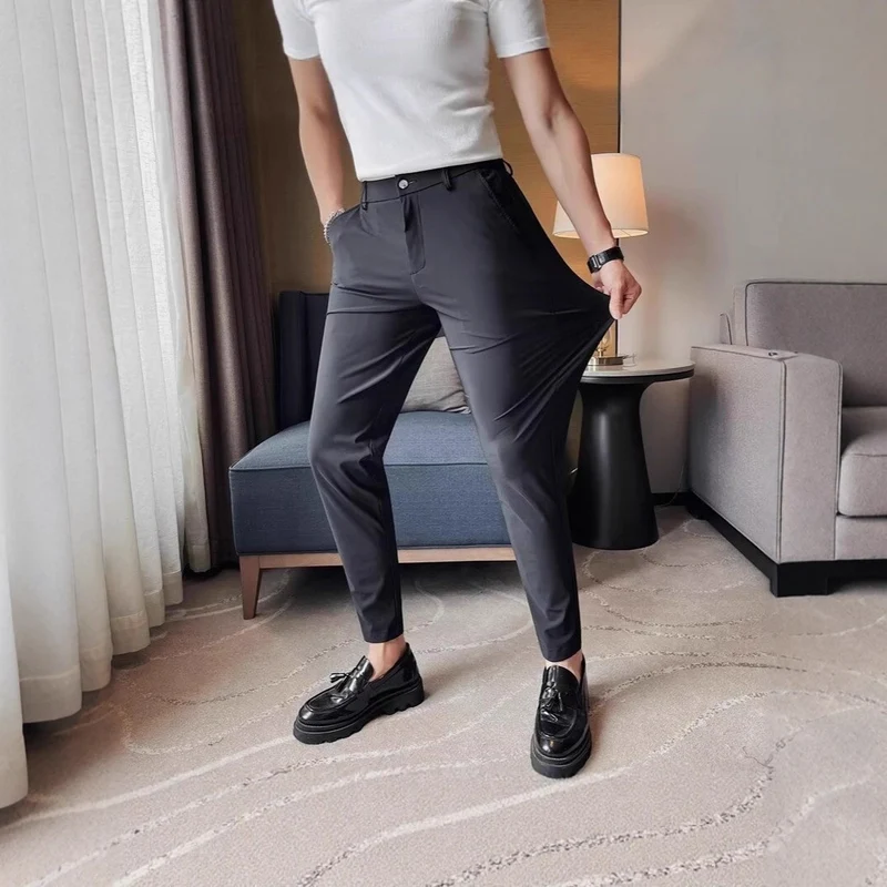 Herren Elegante Slim-Fit Hose Nord Taschen