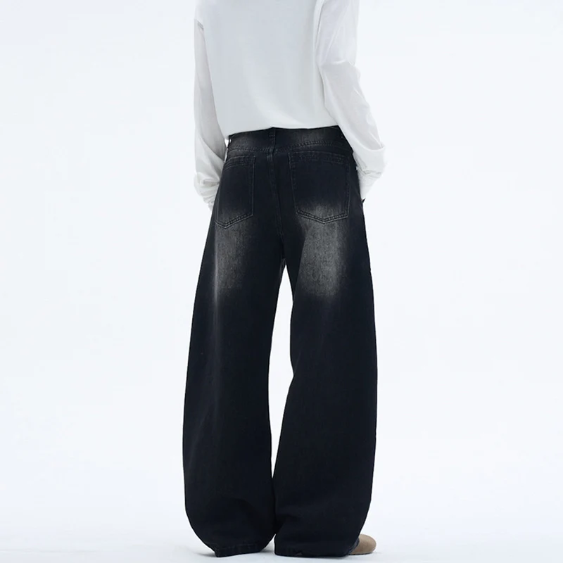 Damen Extraweite Palazzodenim-Jeans mit hoher Bundlinie, Paneelnähten und weitem Saum Nord Taschen