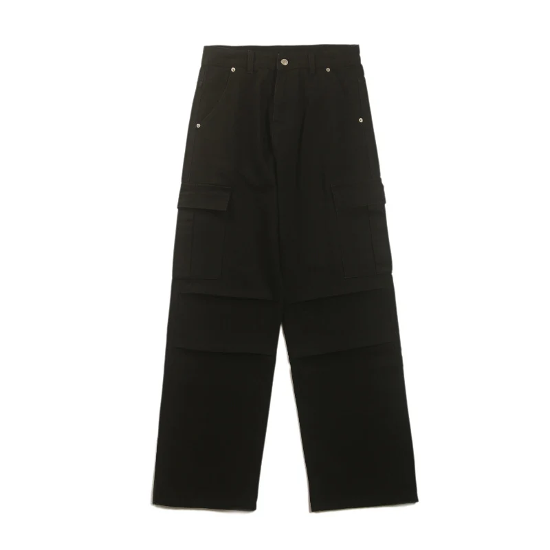 Herren Gerade Cargohose aus schwerem Baumwoll‑Twill mit Kniefalten und großen Klappentaschen Nord Taschen