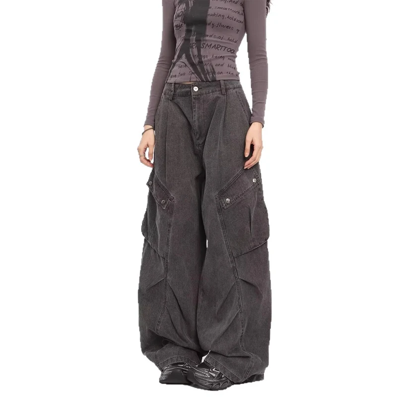Damen Übergrößen Cargo-Jeans Nord Taschen