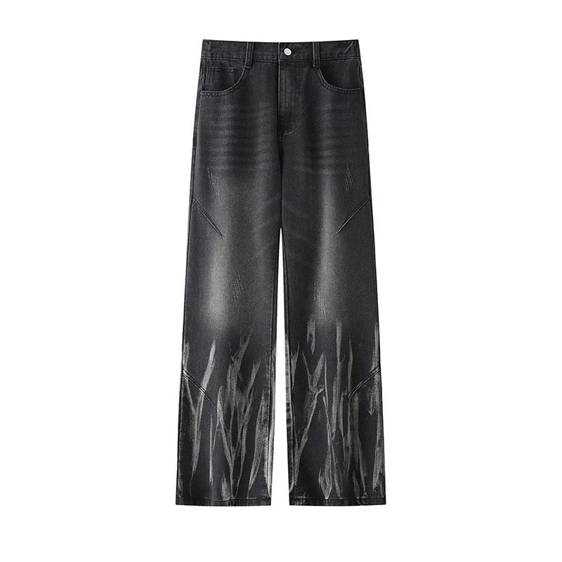 Damen Trendige Weitbein-Jeans Nord Taschen