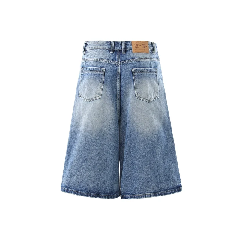 Damen Trendige Jeans-Shorts mit weitem Schnitt Nord Taschen