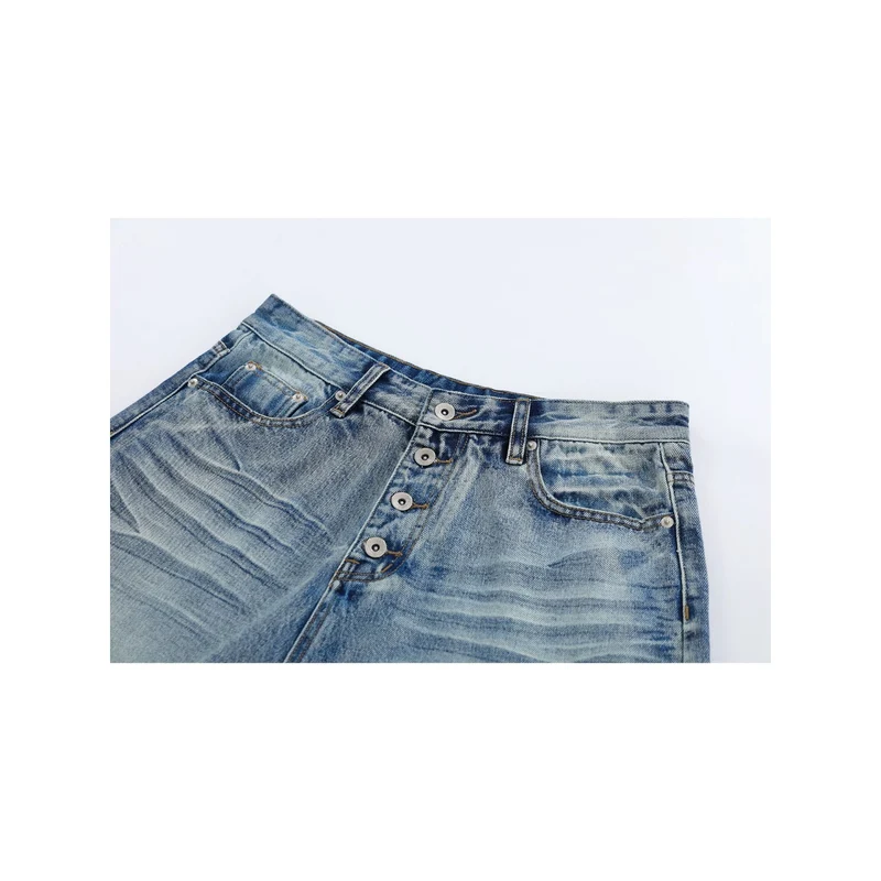 Damen Trendige Jeans-Shorts mit weitem Schnitt Nord Taschen