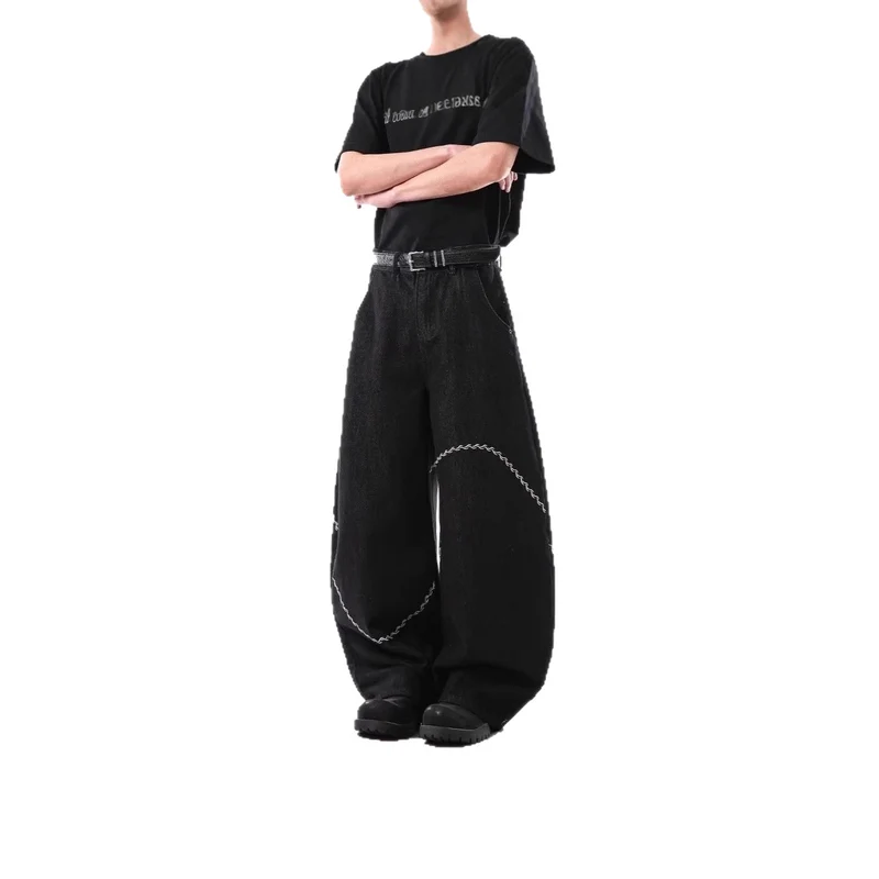 Herren Modische Weitbein-Hose mit einzigartigem Design Nord Taschen