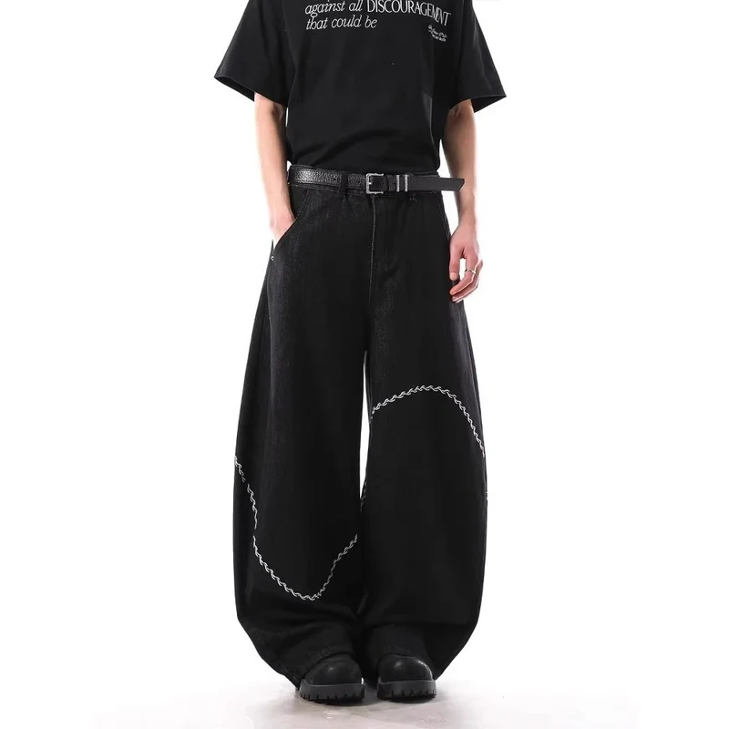 Herren Modische Weitbein-Hose mit einzigartigem Design Nord Taschen
