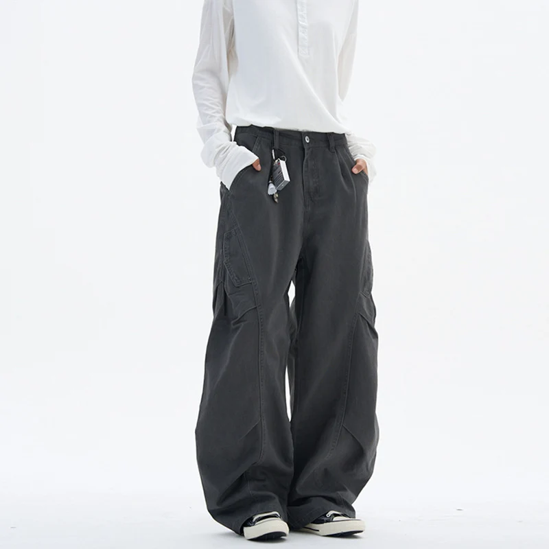Damen weite Cargo-Hose im Baggy-Stil mit Utility-Taschen Nord Taschen