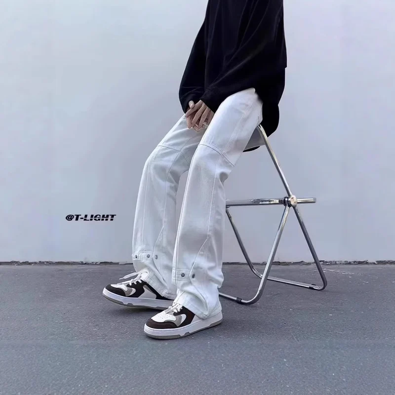 Damen Lässige Weitgeschnittene Chino-Hose Nord Taschen
