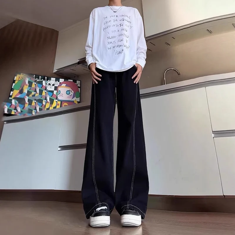Damen Lässige High-Waist Schlaghose Nord Taschen