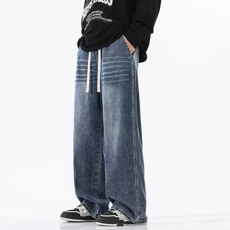 Herren Bequeme und lässige Weitgeschnittene Jeans Nord Taschen