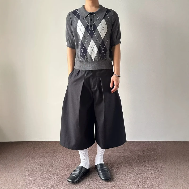 Herren modische Strick-Polo mit Grafiken Nord Taschen