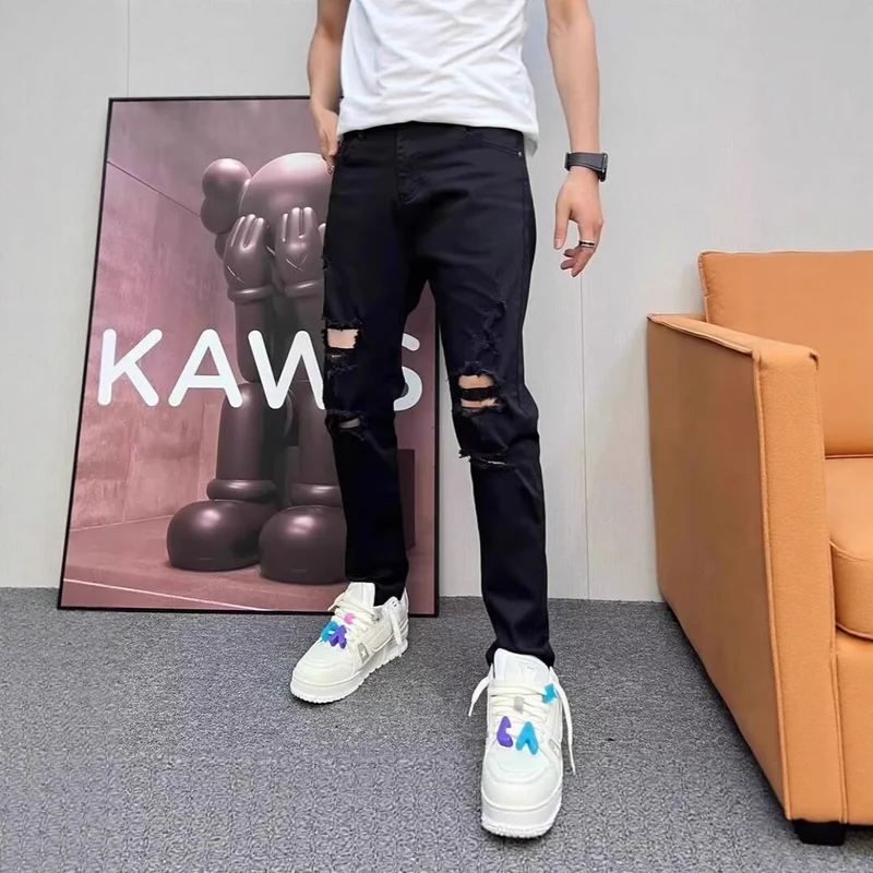 Herren Modische Destroyed Jeans Nord Taschen