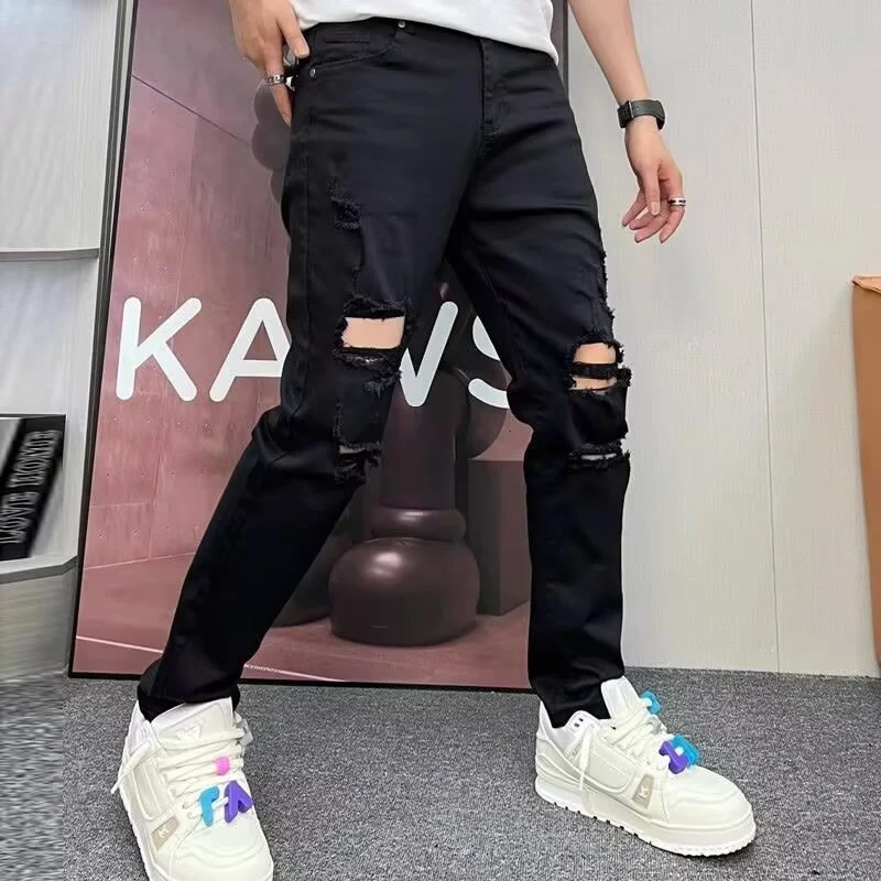 Herren Modische Destroyed Jeans Nord Taschen