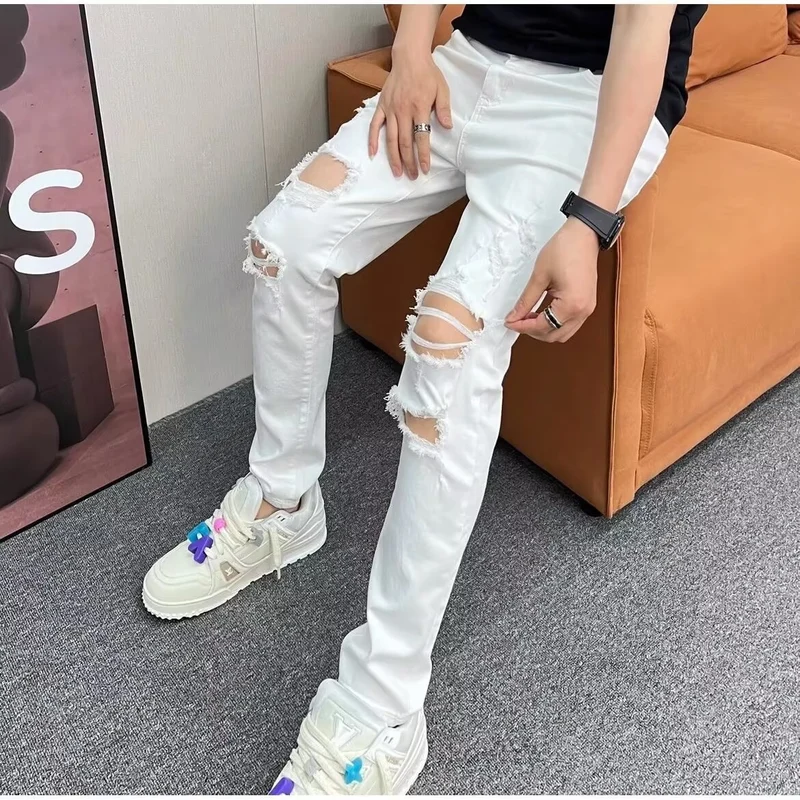 Herren Modische Destroyed Jeans Nord Taschen