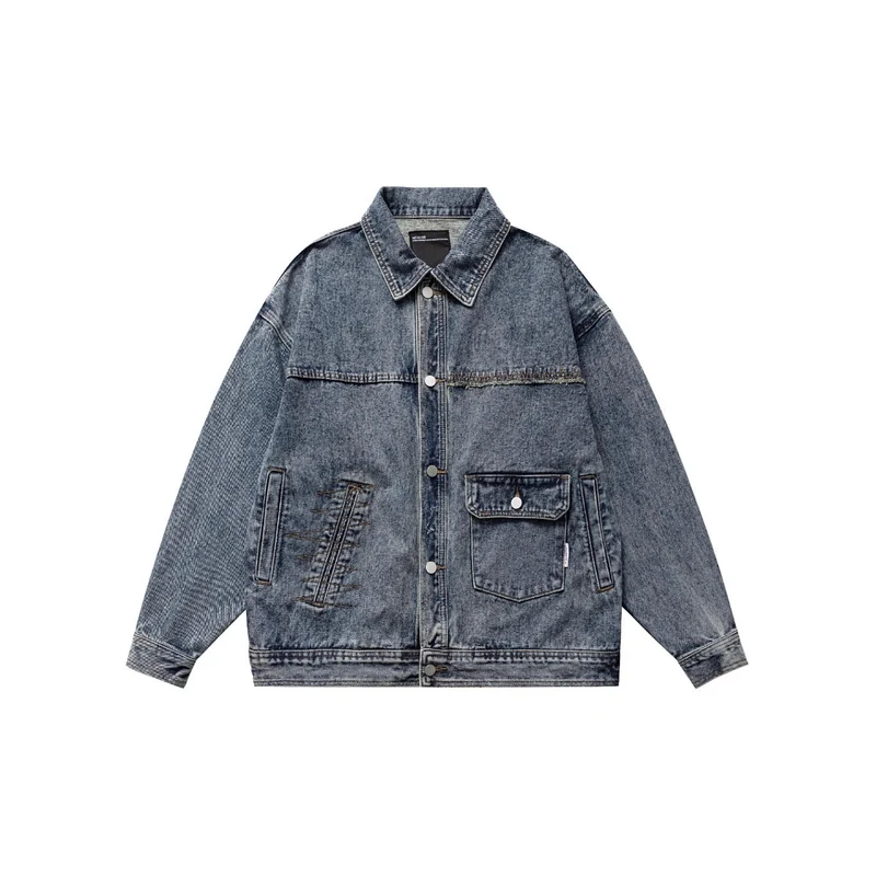 Herren Modische Denim-Jacke Nord Taschen
